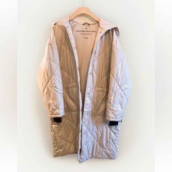 🌳Nordstrom Tentree Maxi Puffer Coat Quilted M/L Hood water resistant - Picture 2 of 15